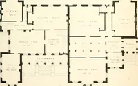 An illustration from The builder's practical director; or, Buildings for all classes, containing plans, sections and elevations for the erection of cottages, villas, farm buildings, dispensaries, public schools, &c., with detailed estimates, quantities, prices, &c. .. (1855)