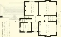 An illustration from The builder's practical director; or, Buildings for all classes, containing plans, sections and elevations for the erection of cottages, villas, farm buildings, dispensaries, public schools, &c., with detailed estimates, quantities, prices, &c. .. (1855)