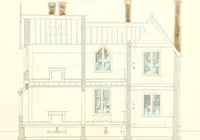 An illustration from The builder's practical director; or, Buildings for all classes, containing plans, sections and elevations for the erection of cottages, villas, farm buildings, dispensaries, public schools, &c., with detailed estimates, quantities, prices, &c. .. (1855)