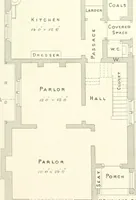 An illustration from The builder's practical director; or, Buildings for all classes, containing plans, sections and elevations for the erection of cottages, villas, farm buildings, dispensaries, public schools, &c., with detailed estimates, quantities, prices, &c. .. (1855)