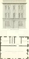 An illustration from The builder's practical director; or, Buildings for all classes, containing plans, sections and elevations for the erection of cottages, villas, farm buildings, dispensaries, public schools, &c., with detailed estimates, quantities, prices, &c. .. (1855)