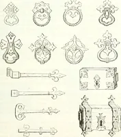 An illustration from The builder's practical director; or, Buildings for all classes, containing plans, sections and elevations for the erection of cottages, villas, farm buildings, dispensaries, public schools, &c., with detailed estimates, quantities, prices, &c. .. (1855)