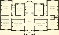 An illustration from The builder's practical director; or, Buildings for all classes, containing plans, sections and elevations for the erection of cottages, villas, farm buildings, dispensaries, public schools, &c., with detailed estimates, quantities, prices, &c. .. (1855)
