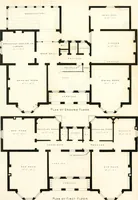 An illustration from The builder's practical director; or, Buildings for all classes, containing plans, sections and elevations for the erection of cottages, villas, farm buildings, dispensaries, public schools, &c., with detailed estimates, quantities, prices, &c. .. (1855)