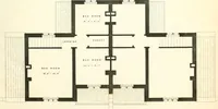 An illustration from The builder's practical director; or, Buildings for all classes, containing plans, sections and elevations for the erection of cottages, villas, farm buildings, dispensaries, public schools, &c., with detailed estimates, quantities, prices, &c. .. (1855)