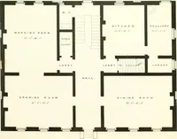 An illustration from The builder's practical director; or, Buildings for all classes, containing plans, sections and elevations for the erection of cottages, villas, farm buildings, dispensaries, public schools, &c., with detailed estimates, quantities, prices, &c. .. (1855)