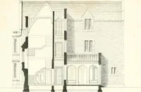 An illustration from The builder's practical director; or, Buildings for all classes, containing plans, sections and elevations for the erection of cottages, villas, farm buildings, dispensaries, public schools, &c., with detailed estimates, quantities, prices, &c. .. (1855)