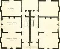 An illustration from The builder's practical director; or, Buildings for all classes, containing plans, sections and elevations for the erection of cottages, villas, farm buildings, dispensaries, public schools, &c., with detailed estimates, quantities, prices, &c. .. (1855)