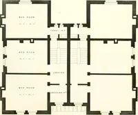 An illustration from The builder's practical director; or, Buildings for all classes, containing plans, sections and elevations for the erection of cottages, villas, farm buildings, dispensaries, public schools, &c., with detailed estimates, quantities, prices, &c. .. (1855)