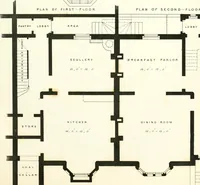 An illustration from The builder's practical director; or, Buildings for all classes, containing plans, sections and elevations for the erection of cottages, villas, farm buildings, dispensaries, public schools, &c., with detailed estimates, quantities, prices, &c. .. (1855)