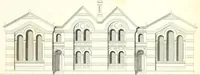 An illustration from The builder's practical director; or, Buildings for all classes, containing plans, sections and elevations for the erection of cottages, villas, farm buildings, dispensaries, public schools, &c., with detailed estimates, quantities, prices, &c. .. (1855)