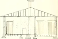 An illustration from The builder's practical director; or, Buildings for all classes, containing plans, sections and elevations for the erection of cottages, villas, farm buildings, dispensaries, public schools, &c., with detailed estimates, quantities, prices, &c. .. (1855)