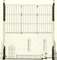 An illustration from The builder's practical director; or, Buildings for all classes, containing plans, sections and elevations for the erection of cottages, villas, farm buildings, dispensaries, public schools, &c., with detailed estimates, quantities, prices, &c. .. (1855)