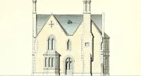 An illustration from The builder's practical director; or, Buildings for all classes, containing plans, sections and elevations for the erection of cottages, villas, farm buildings, dispensaries, public schools, &c., with detailed estimates, quantities, prices, &c. .. (1855)