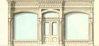 An illustration from The builder's practical director; or, Buildings for all classes, containing plans, sections and elevations for the erection of cottages, villas, farm buildings, dispensaries, public schools, &c., with detailed estimates, quantities, prices, &c. .. (1855)