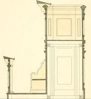 An illustration from The builder's practical director; or, Buildings for all classes, containing plans, sections and elevations for the erection of cottages, villas, farm buildings, dispensaries, public schools, &c., with detailed estimates, quantities, prices, &c. .. (1855)