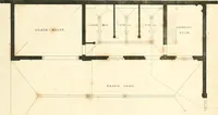 An illustration from The builder's practical director; or, Buildings for all classes, containing plans, sections and elevations for the erection of cottages, villas, farm buildings, dispensaries, public schools, &c., with detailed estimates, quantities, prices, &c. .. (1855)