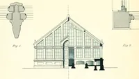 An illustration from The builder's practical director; or, Buildings for all classes, containing plans, sections and elevations for the erection of cottages, villas, farm buildings, dispensaries, public schools, &c., with detailed estimates, quantities, prices, &c. .. (1855)