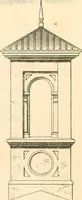 An illustration from The builder's practical director; or, Buildings for all classes, containing plans, sections and elevations for the erection of cottages, villas, farm buildings, dispensaries, public schools, &c., with detailed estimates, quantities, prices, &c. .. (1855)