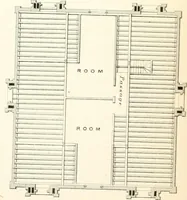 An illustration from The builder's practical director; or, Buildings for all classes, containing plans, sections and elevations for the erection of cottages, villas, farm buildings, dispensaries, public schools, &c., with detailed estimates, quantities, prices, &c. .. (1855)