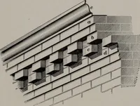 An illustration from Building stone, lathing, plastering, and tiling, common brickwork, ornamental brickwork and terra cotta : lighting fixtures, use and design of lighting fixtures, architectural design (1909)