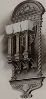 An illustration from Building stone, lathing, plastering, and tiling, common brickwork, ornamental brickwork and terra cotta : lighting fixtures, use and design of lighting fixtures, architectural design (1909)