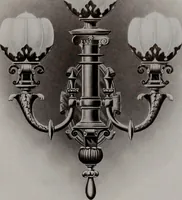 An illustration from Building stone, lathing, plastering, and tiling, common brickwork, ornamental brickwork and terra cotta : lighting fixtures, use and design of lighting fixtures, architectural design (1909)