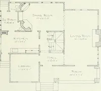 An illustration from Bungalows and cottages in Southern California. Presenting house and plans as built and streets and tracts as developed by the Los Angeles Investment Company (1909)