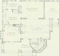 An illustration from Bungalows and cottages in Southern California. Presenting house and plans as built and streets and tracts as developed by the Los Angeles Investment Company (1909)