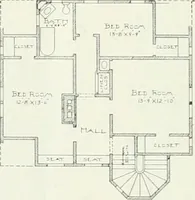 An illustration from Bungalows and cottages in Southern California. Presenting house and plans as built and streets and tracts as developed by the Los Angeles Investment Company (1909)