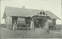 An illustration from Bungalows and cottages in Southern California. Presenting house and plans as built and streets and tracts as developed by the Los Angeles Investment Company (1909)