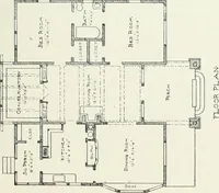 An illustration from Bungalows and cottages in Southern California. Presenting house and plans as built and streets and tracts as developed by the Los Angeles Investment Company (1909)