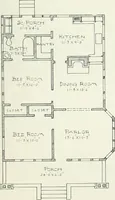 An illustration from Bungalows and cottages in Southern California. Presenting house and plans as built and streets and tracts as developed by the Los Angeles Investment Company (1909)
