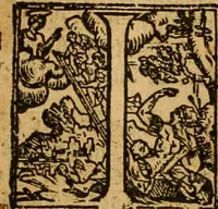 An illustration from The Byble : that is to saye, all the holye Scripture, in whiche are contayned the olde and new Testament : truly and purely translated into Englishe : & now lately with great industry & diligence recognysed .. (1551)