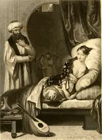 An illustration from The Byron gallery of highly finished engravings, illustrating Lord Byron's works. With selected beauties from his poems. Elucidated by historical and critical notices; together with a sketch of his life, containing important and unpublished matter (1849)