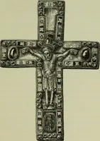 An illustration from Die byzantinischen Zellenschmelze der Sammlung Dr. Alex. von Swenigorodskoï und das darüber veröffentlichte Prachtwerk : archäologisch-kunstgeschichtliche Studie (1896)