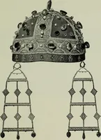 An illustration from Die byzantinischen Zellenschmelze der Sammlung Dr. Alex. von Swenigorodskoï und das darüber veröffentlichte Prachtwerk : archäologisch-kunstgeschichtliche Studie (1896)