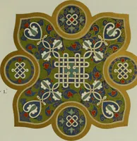 An illustration from Die byzantinischen Zellenschmelze der Sammlung Dr. Alex. von Swenigorodskoï und das darüber veröffentlichte Prachtwerk : archäologisch-kunstgeschichtliche Studie (1896)