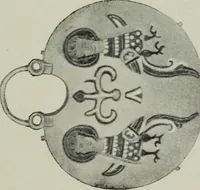 An illustration from Die byzantinischen Zellenschmelze der Sammlung Dr. Alex. von Swenigorodskoï und das darüber veröffentlichte Prachtwerk : archäologisch-kunstgeschichtliche Studie (1896)