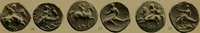 An illustration from Catalogue of the valuable collection of Greek civic & regal coins in gold, elctrum, silver and bronze, including a few pieces of Judaea, Bactria, & the Ptolemaic dynasty of Egypt, the property of Cumberland Clark ... and another property of Greek and Roman gold coins ... which will be sold by auction by Messrs (1914)