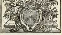 An illustration from Cabinet des singularitez dárchitecture, peinture, sculpture, et graveure : ou, Introduction a la connoissance des plus beaux arts, figurés sous les tableaux, les statuës, & les estampes (1699)