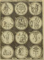 An illustration from Omnivm Caesarvm verissimae imagines ex antiqvis nvmismatis desvmptae : addita per brevi cvivsque vitae descriptiones ac diligenti eorvm, qvae reperiri potvervnt nvmismatvm, aversae partis delineatione. Libri primi (1554)