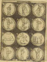 An illustration from Omnivm Caesarvm verissimae imagines ex antiqvis nvmismatis desvmptae : addita per brevi cvivsque vitae descriptiones ac diligenti eorvm, qvae reperiri potvervnt nvmismatvm, aversae partis delineatione. Libri primi (1554)