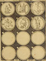 An illustration from Omnivm Caesarvm verissimae imagines ex antiqvis nvmismatis desvmptae : addita per brevi cvivsque vitae descriptiones ac diligenti eorvm, qvae reperiri potvervnt nvmismatvm, aversae partis delineatione. Libri primi (1554)