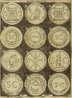 An illustration from Omnivm Caesarvm verissimae imagines ex antiqvis nvmismatis desvmptae : addita per brevi cvivsque vitae descriptiones ac diligenti eorvm, qvae reperiri potvervnt nvmismatvm, aversae partis delineatione. Libri primi (1554)