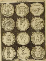 An illustration from Omnivm Caesarvm verissimae imagines ex antiqvis nvmismatis desvmptae : addita per brevi cvivsque vitae descriptiones ac diligenti eorvm, qvae reperiri potvervnt nvmismatvm, aversae partis delineatione. Libri primi (1554)