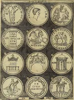 An illustration from Omnivm Caesarvm verissimae imagines ex antiqvis nvmismatis desvmptae : addita per brevi cvivsque vitae descriptiones ac diligenti eorvm, qvae reperiri potvervnt nvmismatvm, aversae partis delineatione. Libri primi (1554)