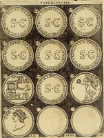 An illustration from Omnivm Caesarvm verissimae imagines ex antiqvis nvmismatis desvmptae : addita per brevi cvivsque vitae descriptiones ac diligenti eorvm, qvae reperiri potvervnt nvmismatvm, aversae partis delineatione. Libri primi (1554)