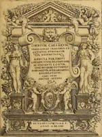 An illustration from Omnivm Caesarvm verissimae imagines ex antiqvis nvmismatis desvmptae : addita per brevi cvivsque vitae descriptiones ac diligenti eorvm, qvae reperiri potvervnt nvmismatvm, aversae partis delineatione. Libri primi (1554)