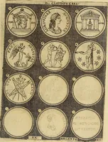 An illustration from Omnivm Caesarvm verissimae imagines ex antiqvis nvmismatis desvmptae : addita per brevi cvivsque vitae descriptiones ac diligenti eorvm, qvae reperiri potvervnt nvmismatvm, aversae partis delineatione. Libri primi (1554)